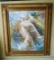Oil Painting in a gold frame, depicts nude woman.