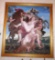 The Rape of the Sabine Women Large Oil painting in a gold frame.