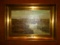 Antique Dutch Oil painting in a gold frame, depicts a landscape scene.