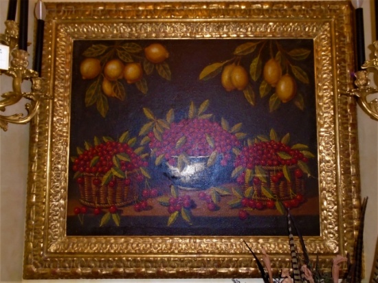 Oil Painting in a gold frame.