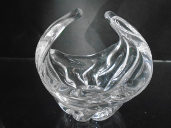 Daum France small crystal bowl. Etched on the base.
