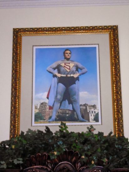 Framed lithograph of the Original "Superman", hand signed by Mayo "Superman" Kaan.