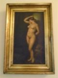 Portrait of Nude Oil painting on canvas, by artist Peter Vilhelm lIsted, Danish (1861-1933).
