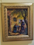 Antique Oil Painting in a gold frame.