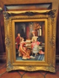 Oil painting in a gold frame. Hand signed by the artist.