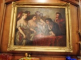 Follower Of Thomas Couture Oil Painting on canvas in a gold frame.