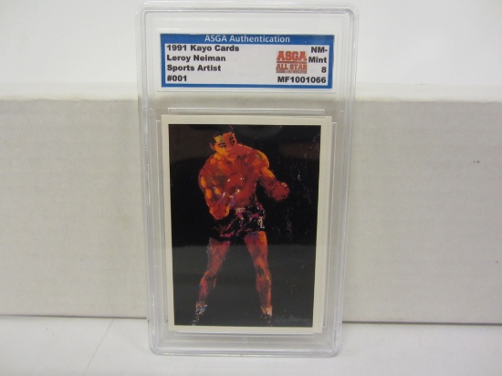 1991 Kayo Cards #1 LEROY NEIMAN Boxing Card Graded NM-Mint 8