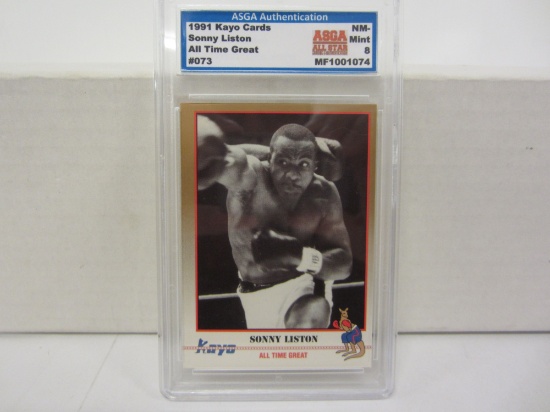 1991 Kayo Cards #73 SONNY LISTON Boxing Card Graded NM-Mint 8