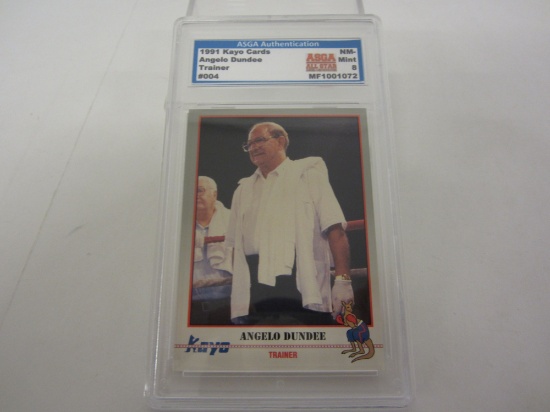 1991 Kayo Cards #4 ANGELO DUNDEE Boxing Card Graded NM-Mint 8