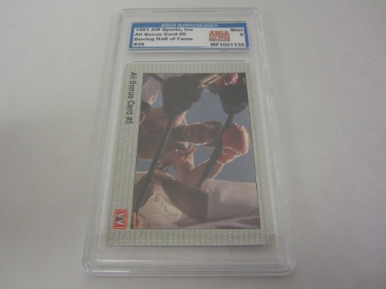 1991 AW Sports #36 MUHAMMAD ALI Bonus HOF Boxing Card Graded Mint 9