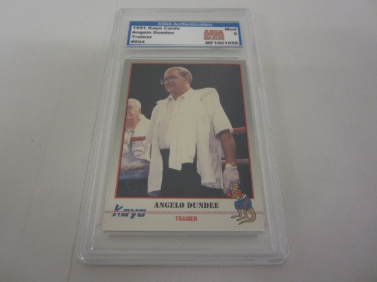 1991 Kayo Cards #4 ANGELO DUNDEE Boxing Card Graded Mint 9