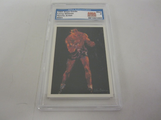 1991 Kayo Cards #1 LEROY NEIMAN Boxing Card Graded Mint 9