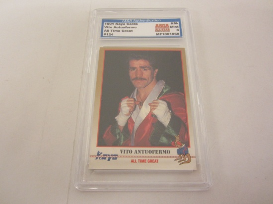 1991 Kayo Cards #124 VITO ANTUOFERMO Boxing Card Graded NM-Mint 8