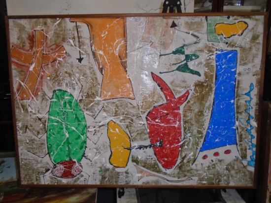 Framed Oil Painting by Andrea Bonora.