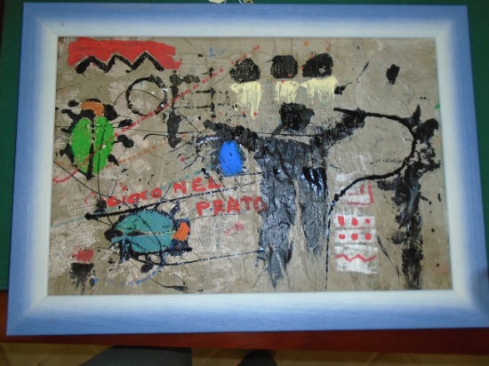 Framed Oil Painting by Andrea Bonora.