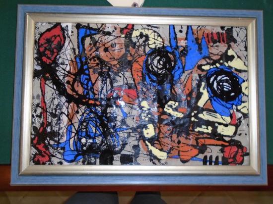 Framed Oil Painting by Andrea Bonora.