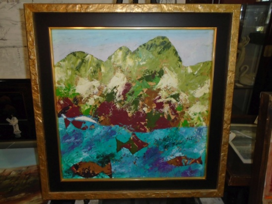 Framed Oil painting by the artist Daniele Tessarini