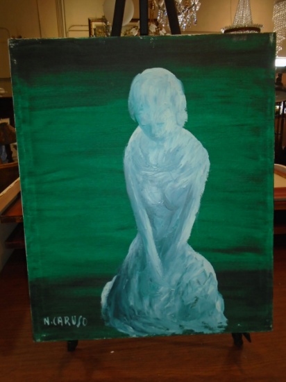 Oil painting on canvas, hand signed by the artist.