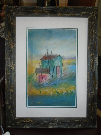 Framed Oil painting. Hand signed by the artist Steve H.