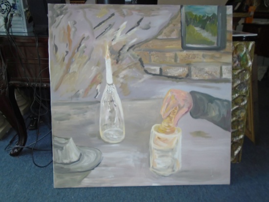 Oil painting on canvas. Hand signed by the artist .