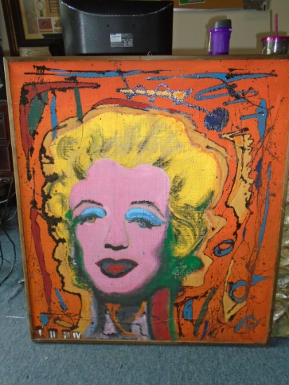 Framed Oil Painting of Marilyn Monroe by Andrea Bonora