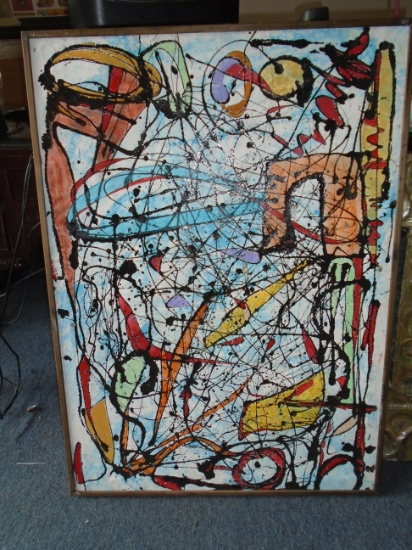 Framed Oil Painting by Andrea Bonora.