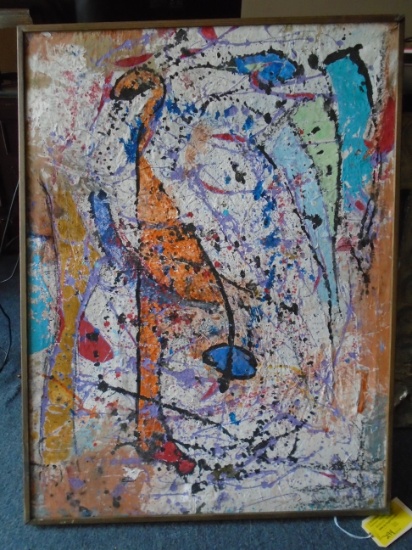 Framed Oil Painting by Andrea Bonora.