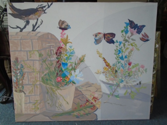 Framed Oil painting. Hand signed on the back by the artist
