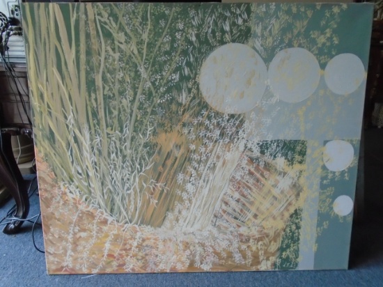 Oil painting on canvas. Hand signed on the back by the artist.