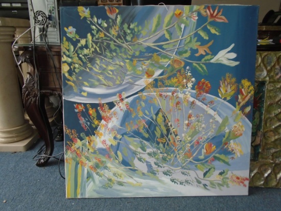 Oil painting on canvas. Hand signed on the back by the artist