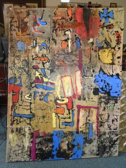 Framed Oil Painting by Andrea Bonora.