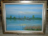 Framed Oil painting. Hand signed by the artist Marinelli.