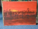 Oil painting on canvas, hand signed by the artist Nicola Caruso