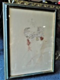 Framed sketch & oil painting. Hand signed by the artist.
