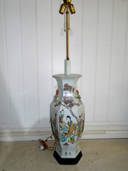 Hand-painted Lamp (No Shade)