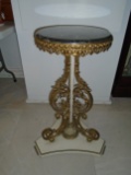 Granite Sidetable with Brass Accents