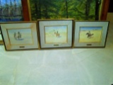 Lot of 3 Framed Watercolor by Leonard Reedy