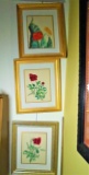Set of 3 Framed Floral Prints