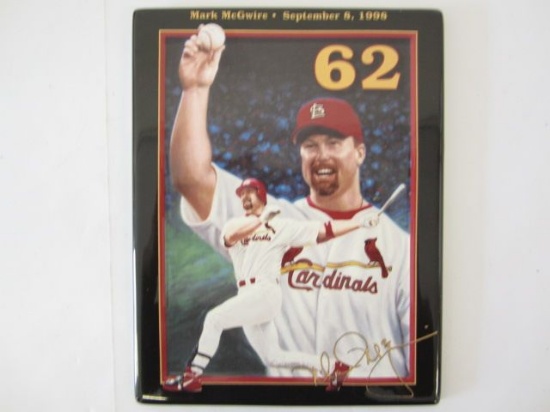 1999 Bradford Exchange MARK McGWIRE: King of Swing "Record-Breaking 62" Limited Edition Collector's