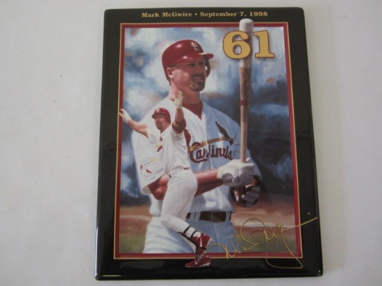 1999 Bradford Exchange MARK McGWIRE: King of Swing "Legendary 61st" Limited Edition Collector's Plat