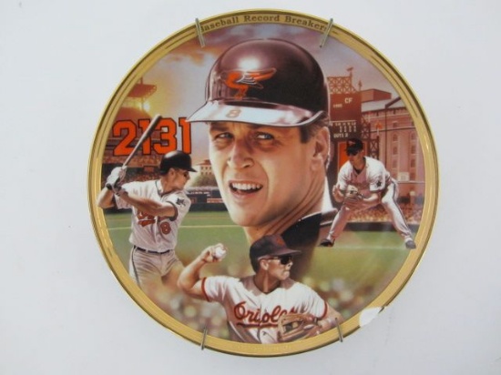 1995 Bradford Exchange CAL RIPKEN JR "Baseball Record Breaker" Limited Edition Collector's Plate