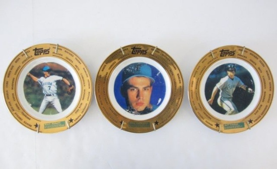 Set of 3 x Topps Baseball Limited Edition Collector's Plate