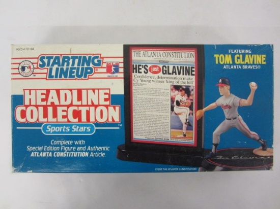 TOM GLAVINE Atlanta Braves Starting Lineup Headline Collection Figure & Article