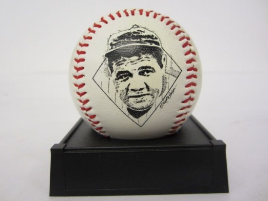 BABE RUTH Commemorative Fotoball Baseball with Display Case