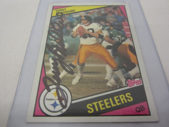 Terry Bradshaw Pittsburgh Steelers Hand Signed Autographed Football Trading Card Certified CoA