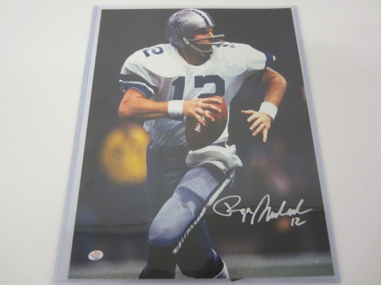 Roger Staubach Dallas Cowboys Hand Signed Autographed 11x14 Photo Certified CoA