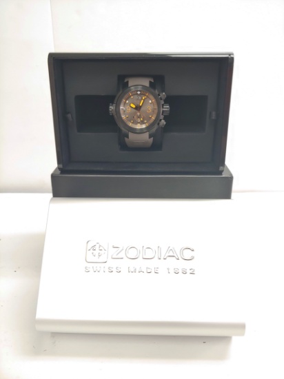 Zodiac ZMX Men's ZO8544 Special Ops SS Limited Edition Grey Rubber Band Ret $945