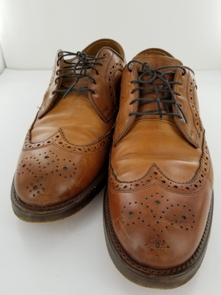 Ralph Lauren Marlow Shell Cordovan Wingtip Dark Brown Shoes Size 8 |  Barnebys