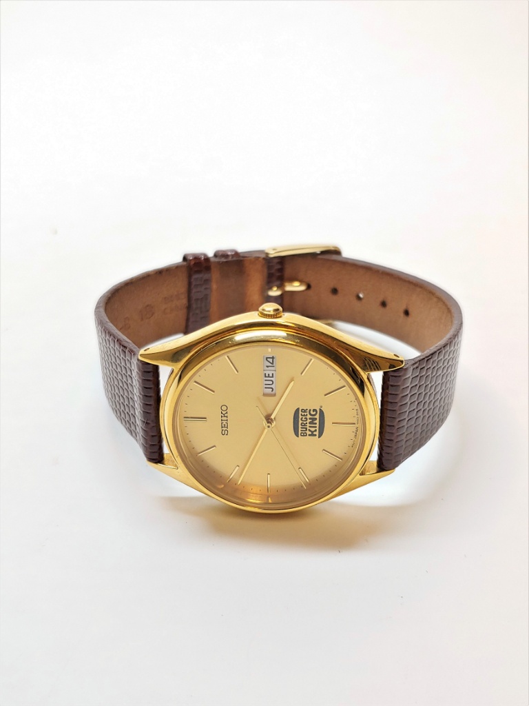 Mens Seiko Burger King Edition Yellow Face & Dial, Brown Leather Band Watch  | Jewelry, Gemstones & Watches Watches | Online Auctions | Proxibid
