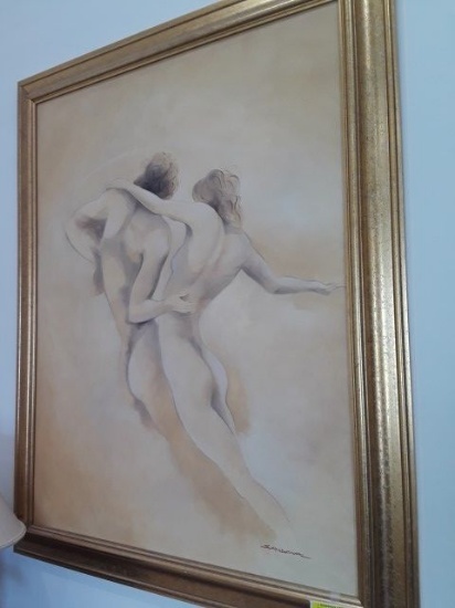 Nude Couple Original Oil Painting